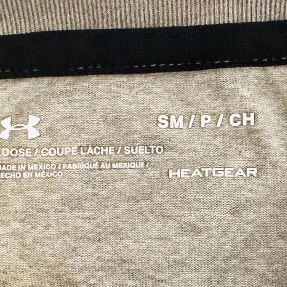 UNDER ARMOUR Men Short Sleeve Pullover Heatgear Crew Neck Gray T-Shirt Sz Small - Picture 12 of 12